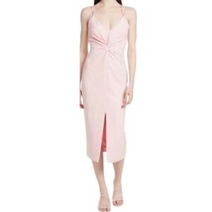 Cinq à Sept Melby Twist Front Dress Pink Quartz